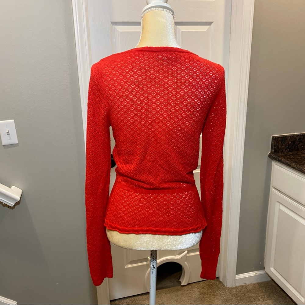 Anthropologie Modcloth Pointelle Taken Long Sleeve Top - Picture 5 of 8